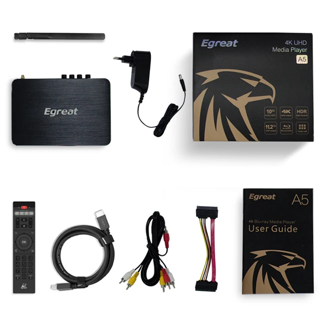  Цифровой медиаплеер 4K Ultra-HD AV Out MKV для HDTV с пультом дистанционного управления поддержкой USB-накопителей и