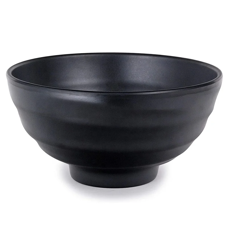 Unbreakable Custom Restaurant Dinnerware Soup Serving 4 Inch  Black Melamine bowl