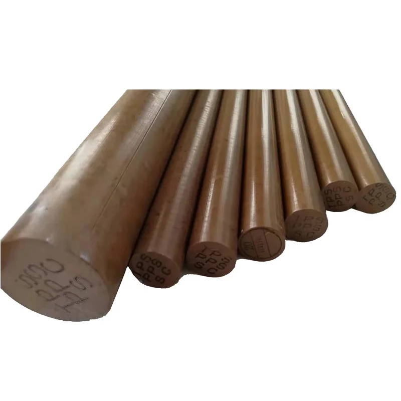 High Mechanical Strength GF40 reinforced polyphenylene sulfide PPS plastic rod plastic bar PPS-1000