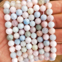 8mm Natural AAA Morganite Stone Beads