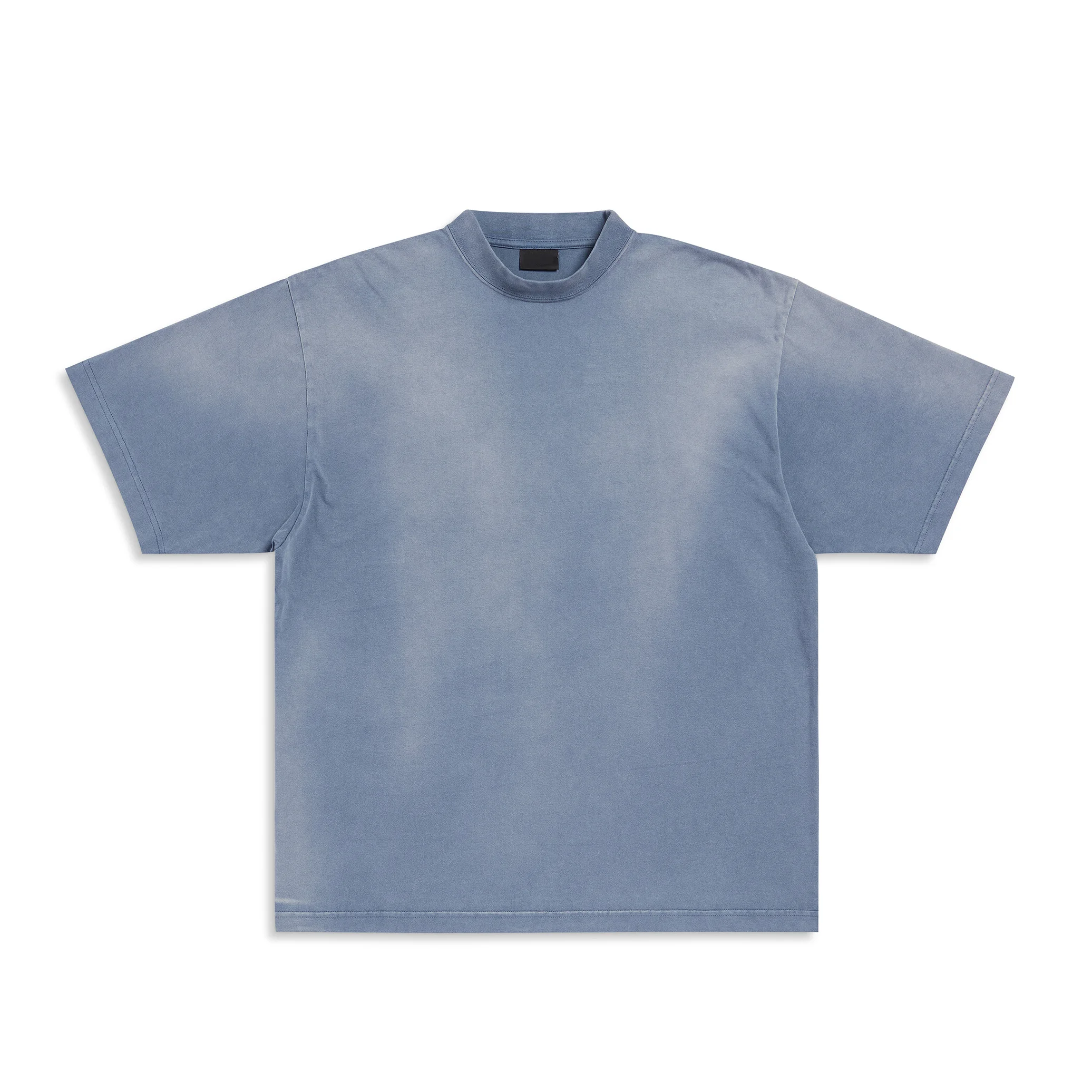 high quality custom logo heavyweight Summer Sun Faded t shirt drop shoulder t-shirts mens oversized cropped boxy t shirt men