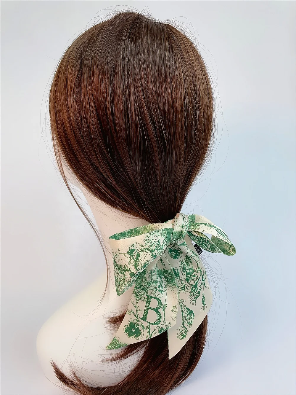 2021 New 26 English Letters Tarot Characters Twill  Bag Narrow Silk Scarf Lady Hair Scarfs