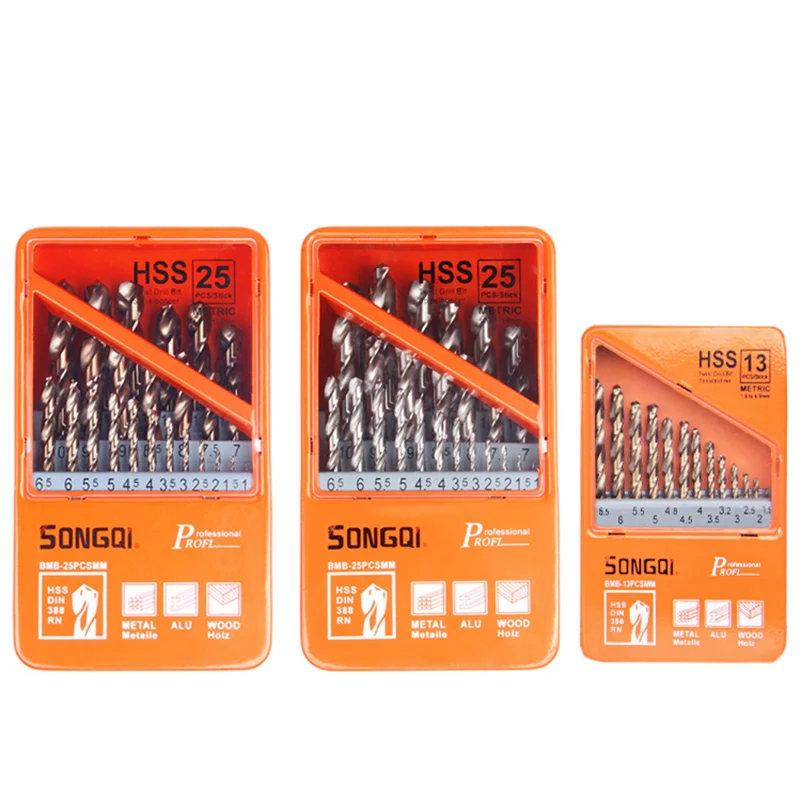 SongQi DIN338 High Speed Steel Hss Twist Drill Bits Manufacture for Stainless Steel Metal