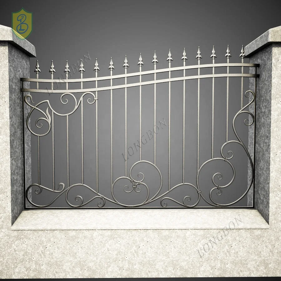 TOP-selling garden decorative artificial Iron Garden fence hand forging cast iron garden fence