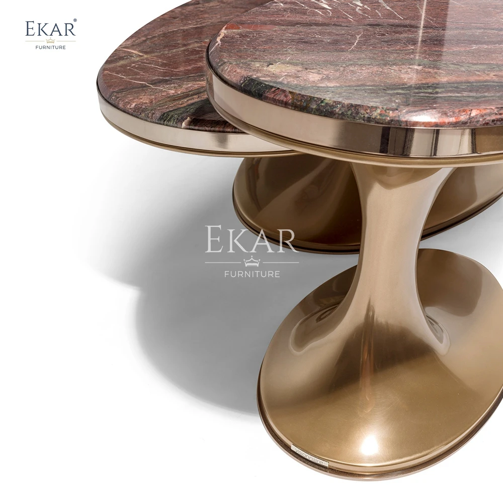 Irregular round combination coffee table-modern furniture-living room coffee table