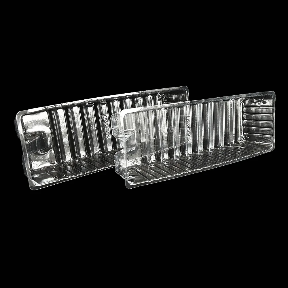 Sustainable Clear Rectangular Tray for Pastry and Dessert Packaging