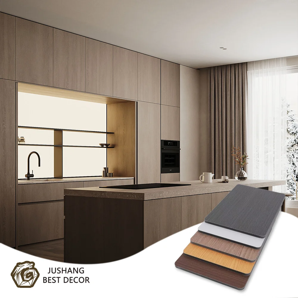 WPC wood grain laminated decorative waterproof wall panel