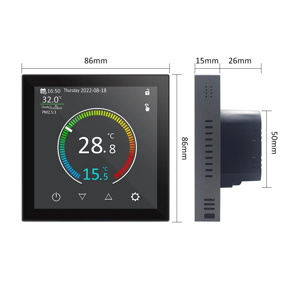 Home Wifi Floor Heating Digital Ir Wifi Colorful Screen Digital Wifi Smart Tuya Thermostat