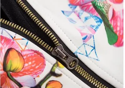 Outdoor custom made women floral printed hooded windbreaker jacket