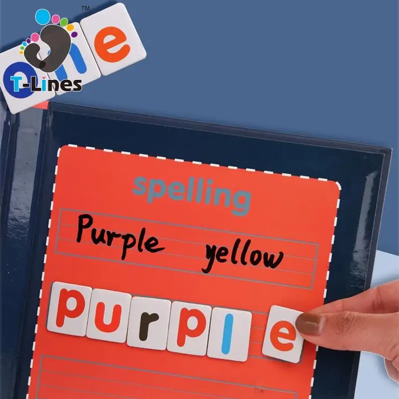 Preschool Educational Match Learning Toys Practice Spell Word Game Kids Magnetic Puzzle Letters
