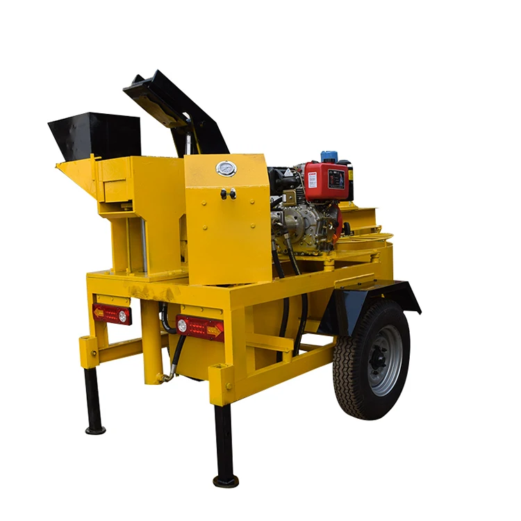 Mobile Compressed M7MI Mobile Diesel Engine Earth Soil Mud Interlocking Brick Blocks Making Machine Price In Zambia