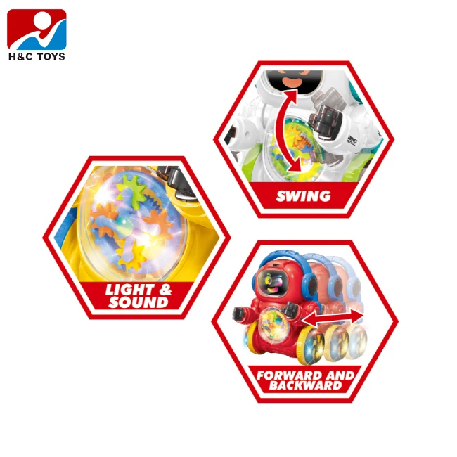 Infrared remote control small robot with music and light electric rotation swing robot rc cars