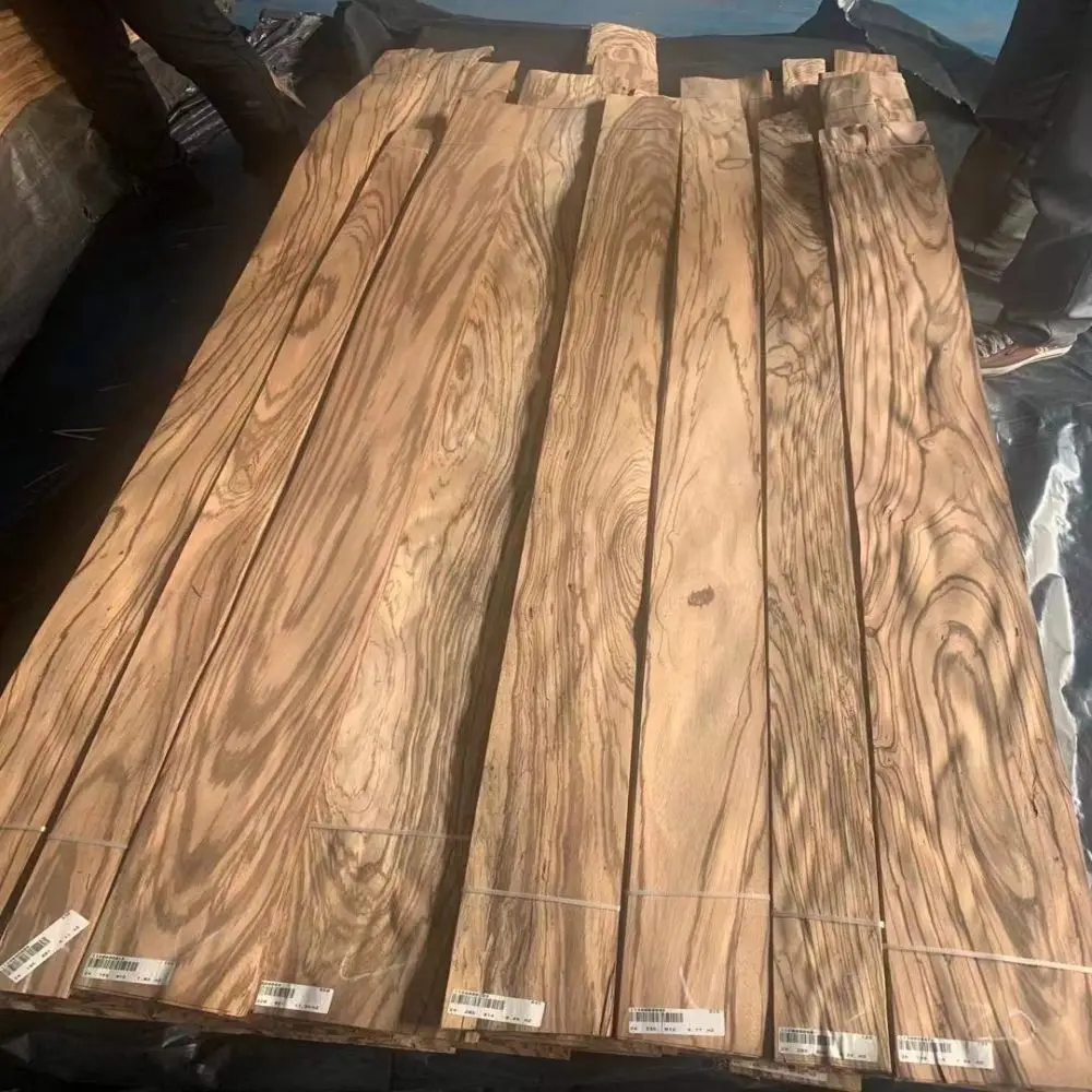 High Quality Natural Handmade Veneers Hotel Decorative Small Zebra Straight Grain High-Grade Veneer