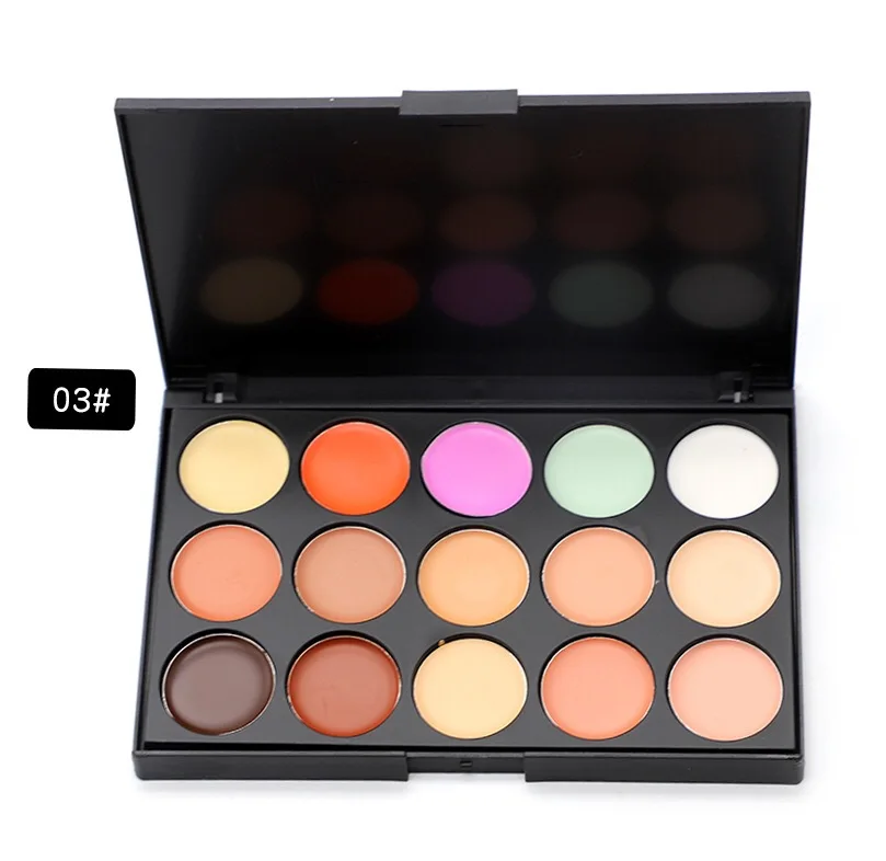 Best Selling No Logo Makeup 15 Color Concealer Palettes High Quality 15 Colors Effective Make Up Foundation Concealer