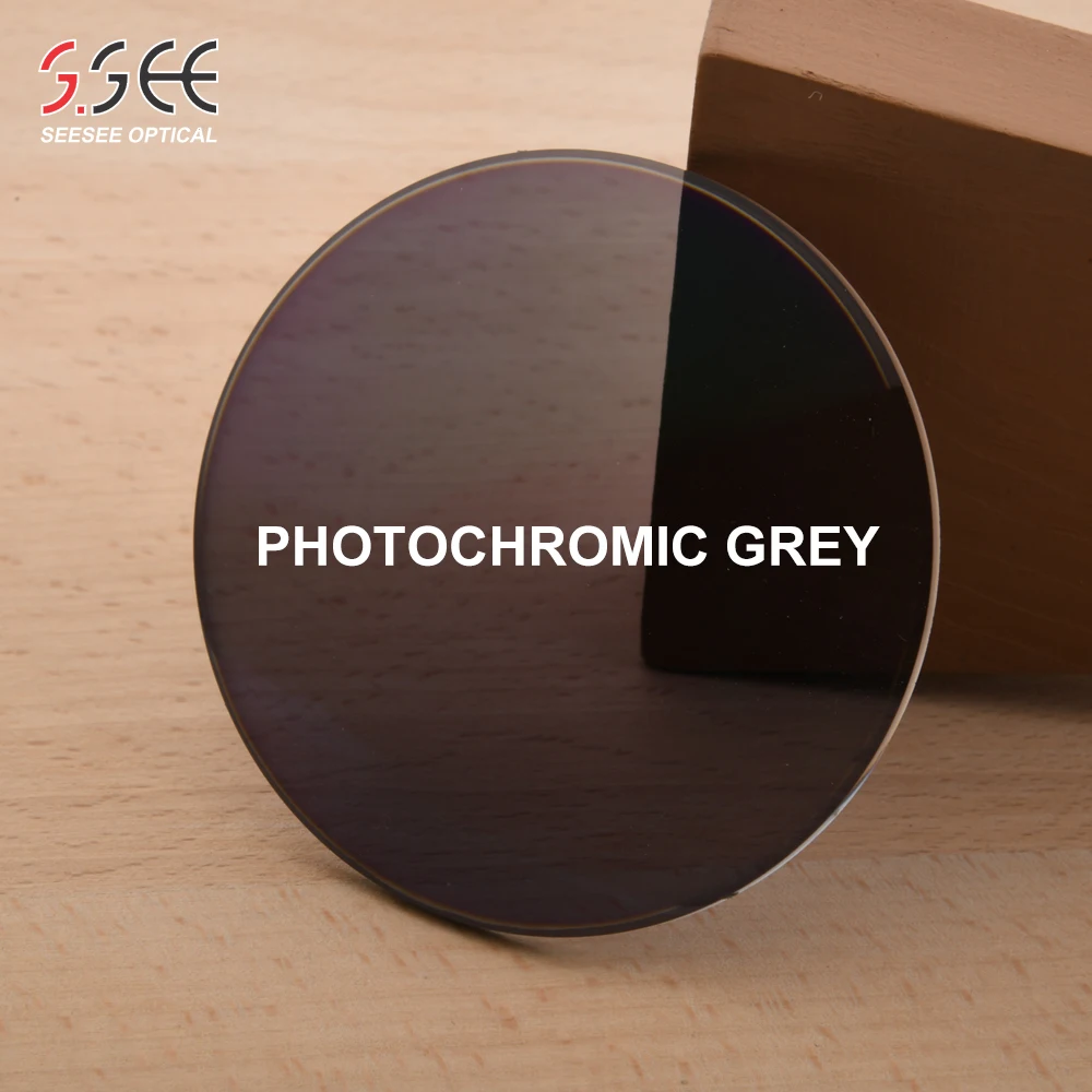 Hmc Lenses 156  Blue Cut photo S.V Wholesale Price Hot Selling  Lens High Quality 1.56 Photochromic  Gray Brown Optical Lens
