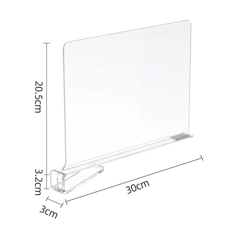 Transparent Acrylic Partitions for Organizing Display Racks in Wardrobes Bedrooms Offices