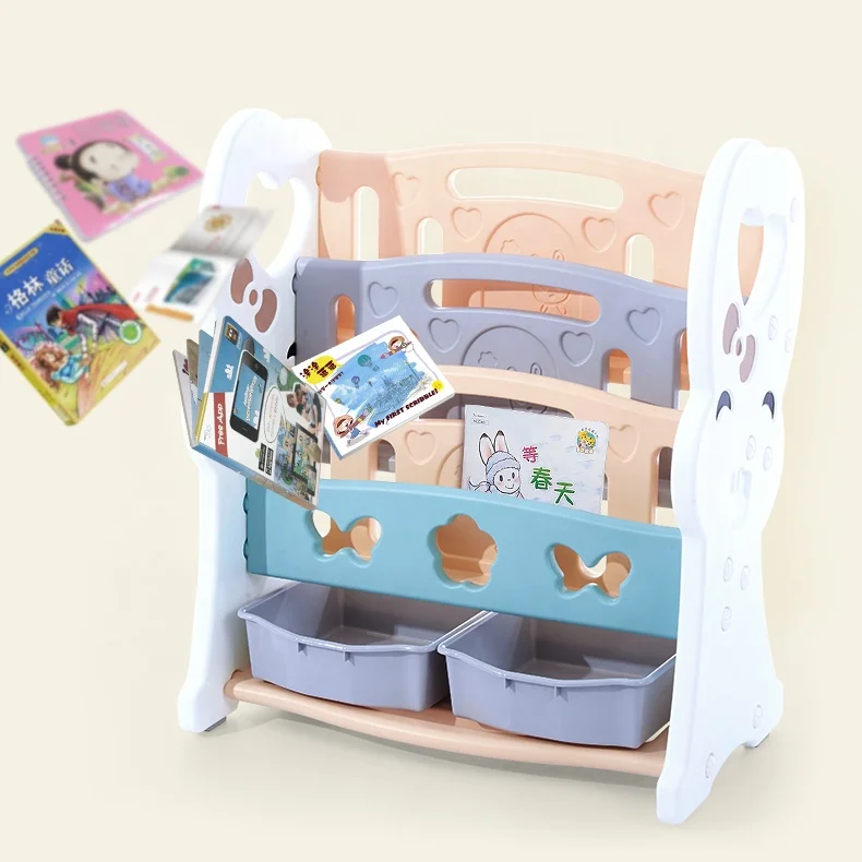 
Factory Sale Various Living Room Moden Book Shelf Children Plastic Shelf 