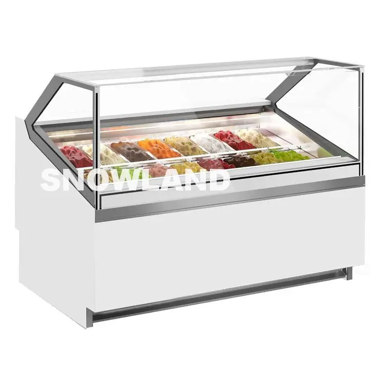 Квадратное стекло 16 видов мороженого