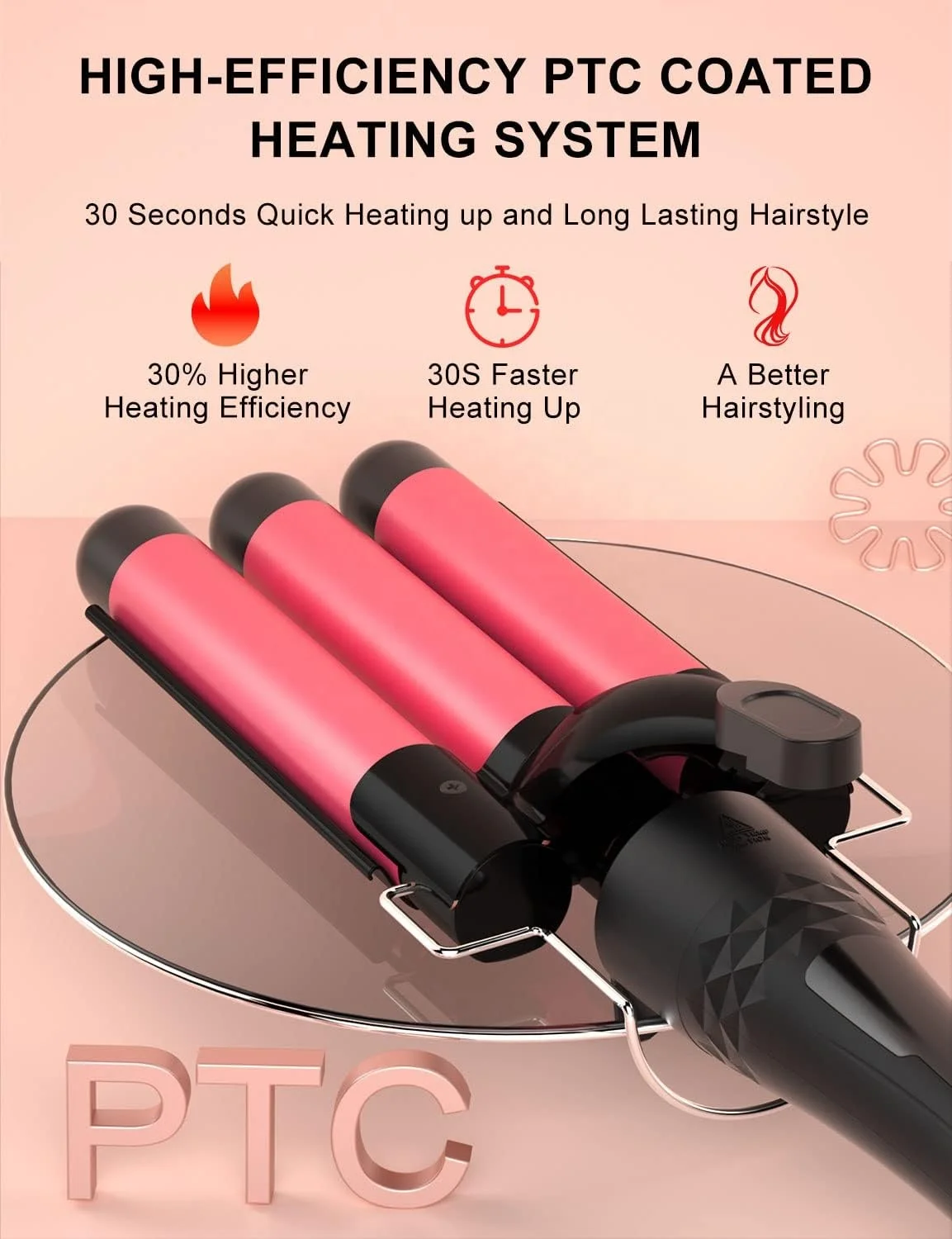 Профессиональный набор 5 в 1 для завивки волос с керамическим утюгом 30s 2 темпами и бочками