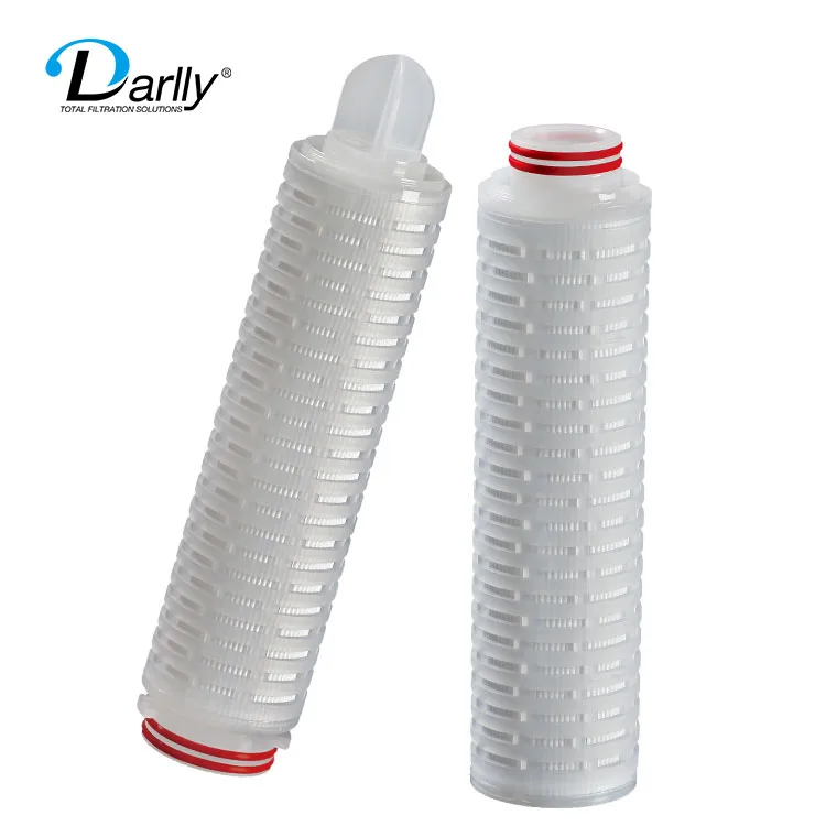 Заводская поставка фильтр 10 20 30 40 дюймов 0,1/0,2/1/5 микрон Номинальный/абсолютный рейтинг PP плиссированный фильтр-картридж для диагностики