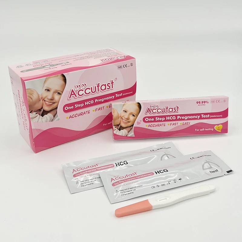 Factory Supply CE ISO UKCA Approved Accurate Early Hcg Urine Test 10,25 mIU/ml Pregnancy Test Midstream