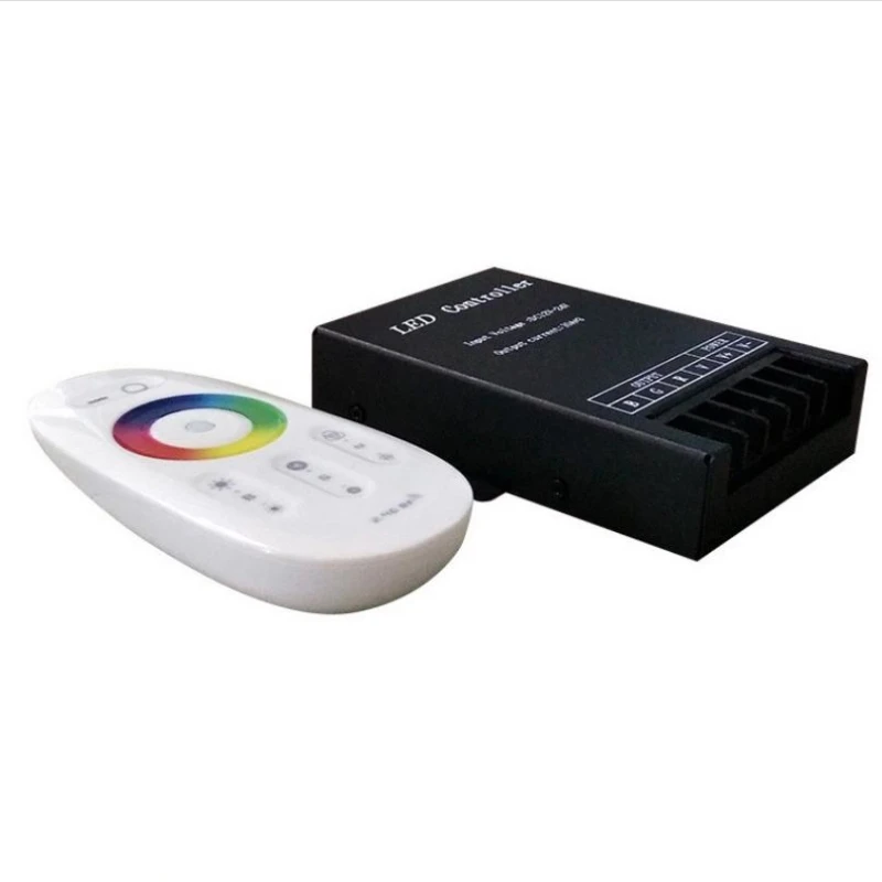 Iron case 2.4G RF full touch RGB controller dc12-24v 18A Touch Screen Remote RGB LED strip light Controller