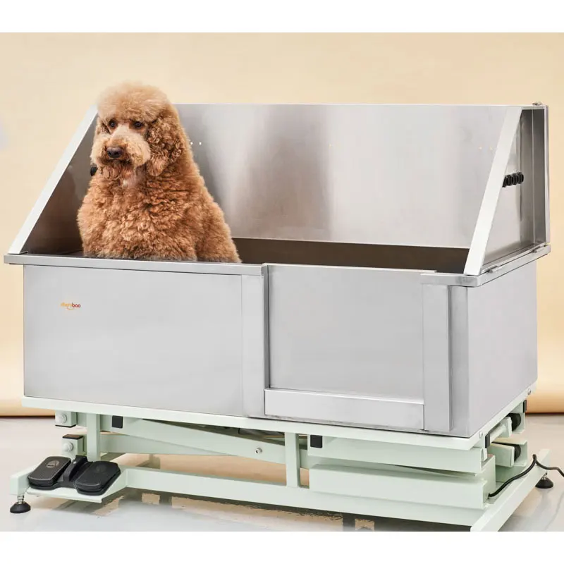 custom size  304 stainless steel dog wash bath tub dog wash basin with lifting function