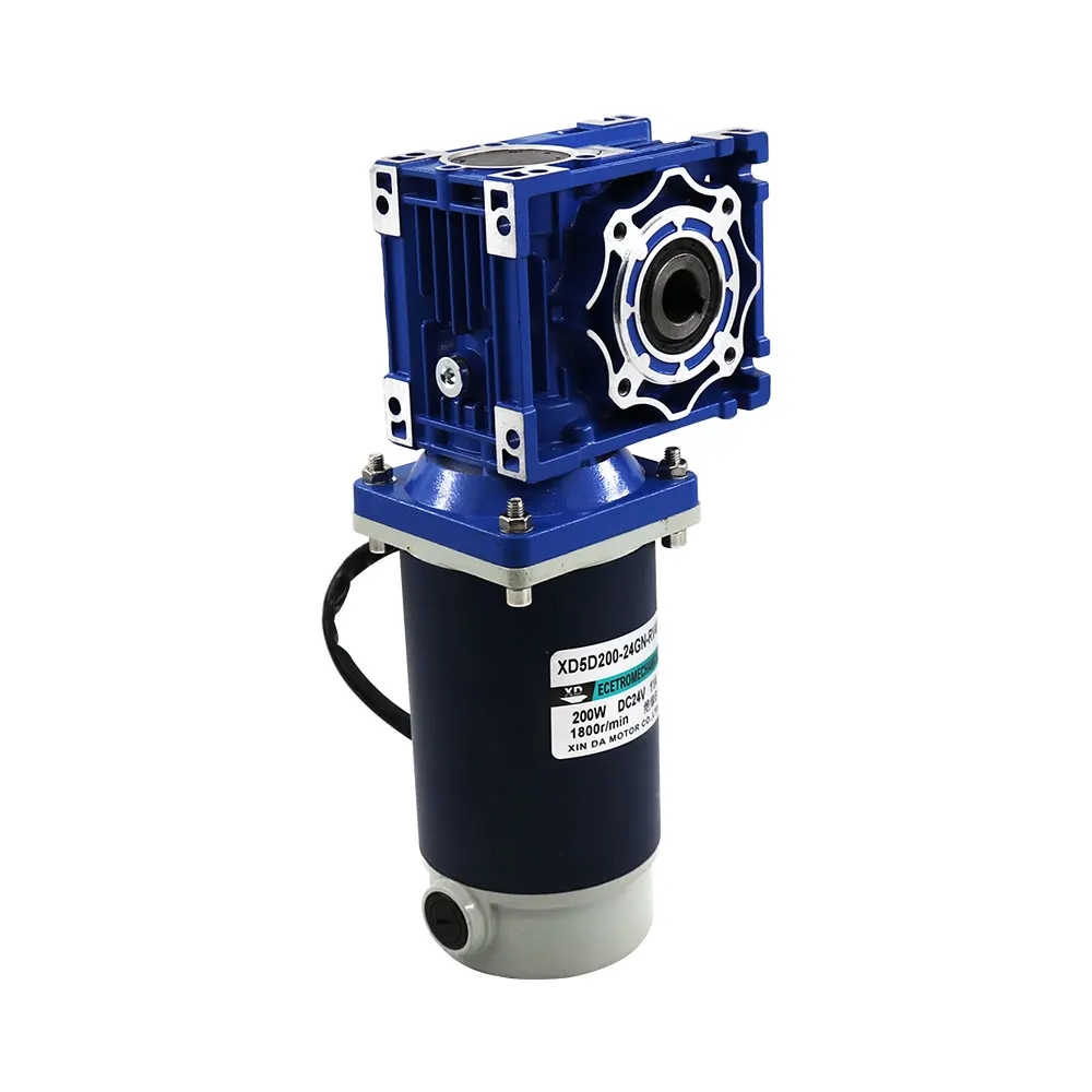 Best selling Xinda RV40 DC reduction turbine motor 12/24v 200w adjustable speed DC Brushed motor high torque