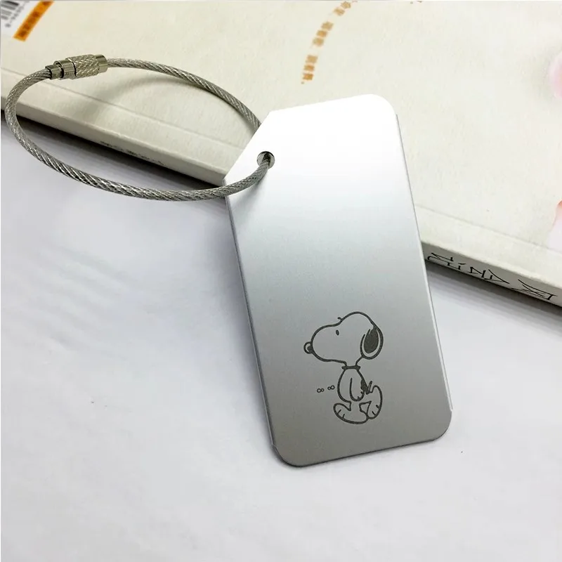 Custom Double Faced Embossed Aluminum Tags Engraved Aluminum Tags