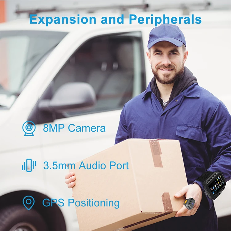 Urovo U2 Ouad-Core 2,0 ГГц Android 10 складская Логистика PDAs сбор данных носимый умный компьютер носимый наручный терминал