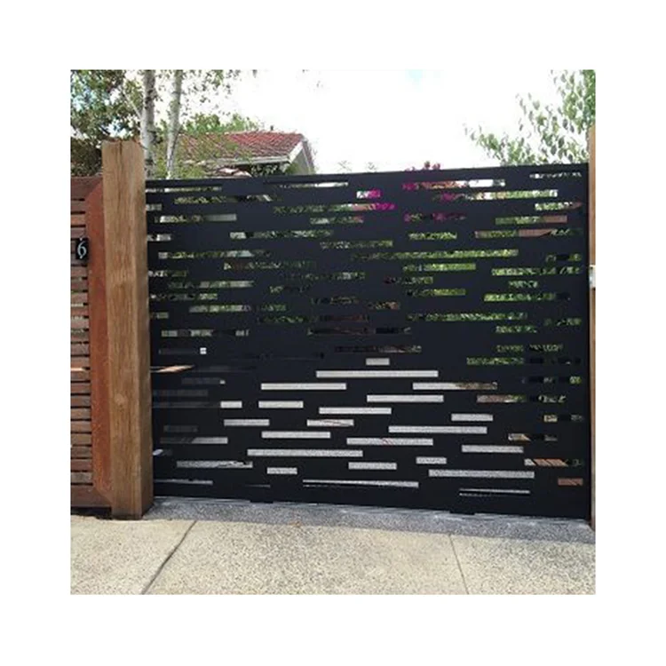 Custom Powder Coated Aluminum Fence With Perforations Decorative Perforated Metal Panels For Outdoor Fence Design