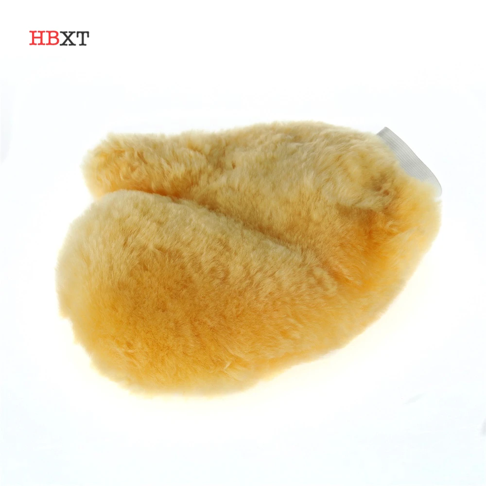 Чистой овечьей кожи шерсть рукавица из водонепроницаемого материала для мытья автомобиля для чистки автомобиля средств индивидуальной защиты для полировки или нагрева 7,5 '/8'/9 '/10'