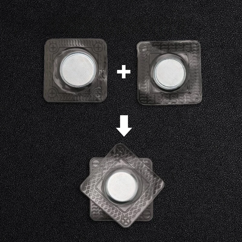 China Factory Custom Szie Snap n35-n52 Magnet Button strong Disc Ndfeb  Plastic Covered Magnets Invisible Magnetic Buttons