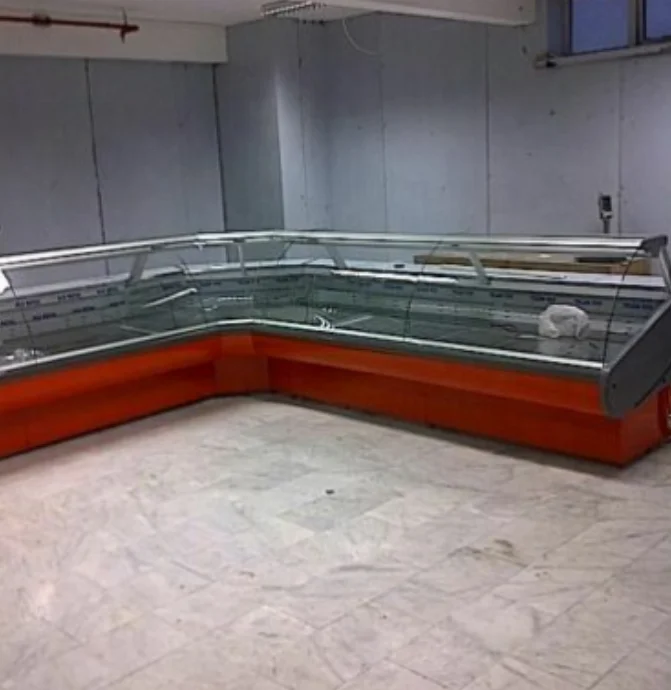Reasonable price Deli Case/supermarket Meat Refrigerator Showcase/curved Glass Serve Over Cooler