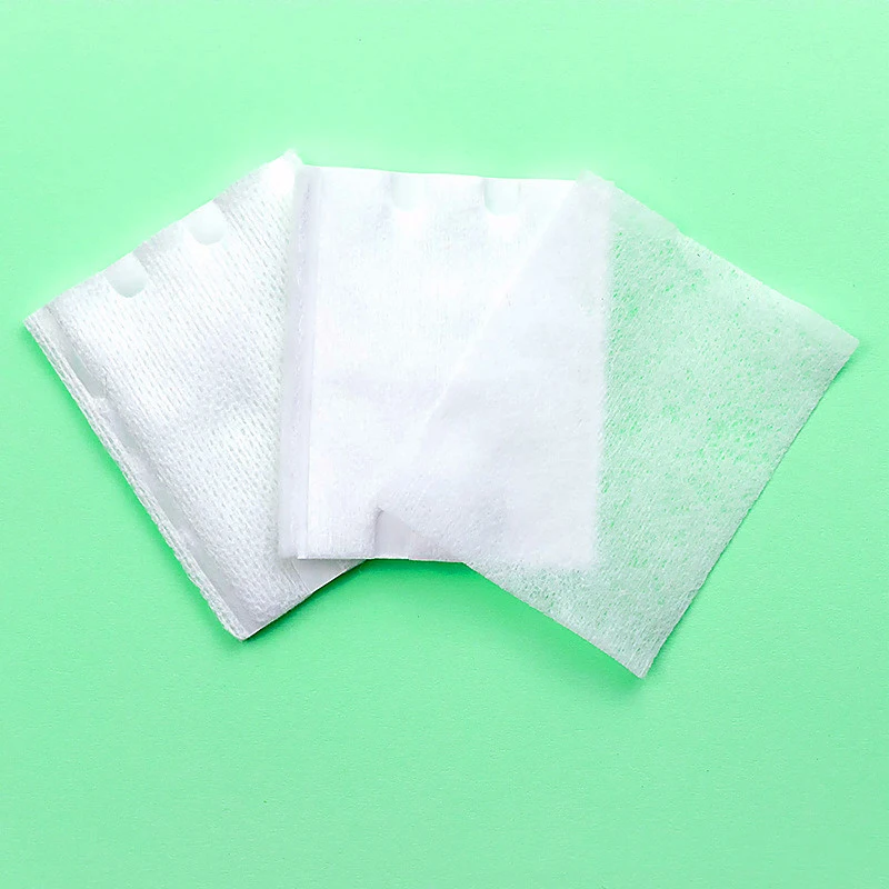 OEM Organic Lint Free Facial Makeup Remover Pads square cotton pads cosmetic disposable cleaing Pad
