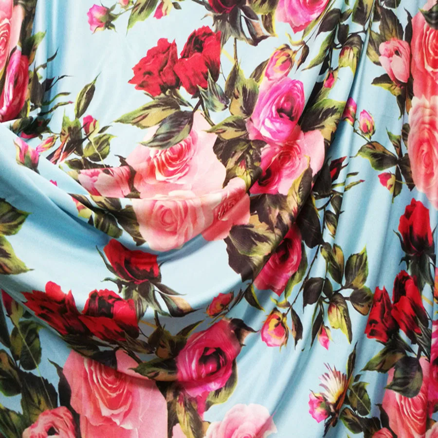 Printed and plain 95% cotton 5% spandex spandex knit fabric for T-shirt