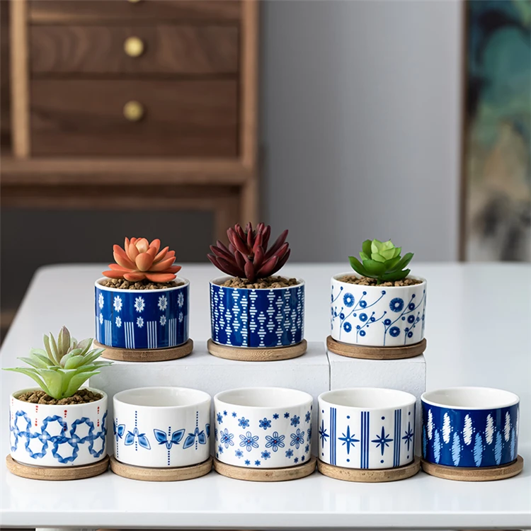 Home Decor Small Mini Nordic Ceramic Succulent White Flower Pot Flower Pots And Planters