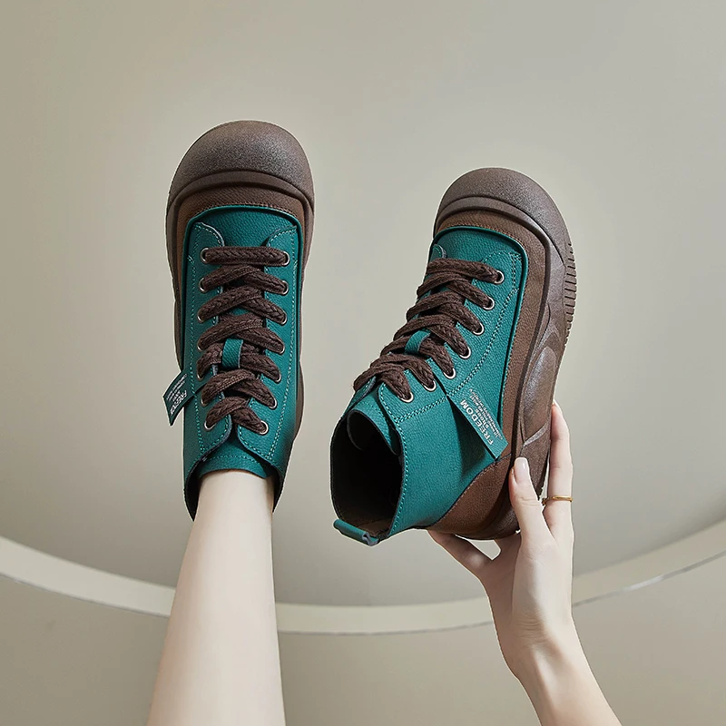 Small Tall Martin Boots Women's Winter Short Boots Thick Sole High Top Women's Shoes Anti Slip