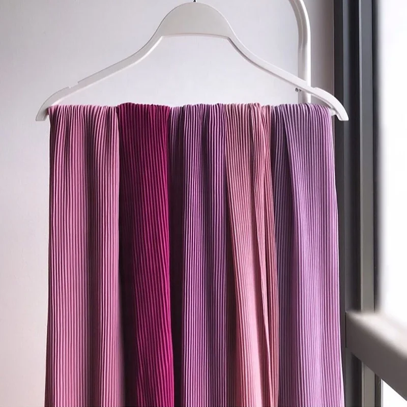 Шифоновый хиджаб, Модный складной плиссированный шифоновый шарф-хиджаб разных цветов из малайзии