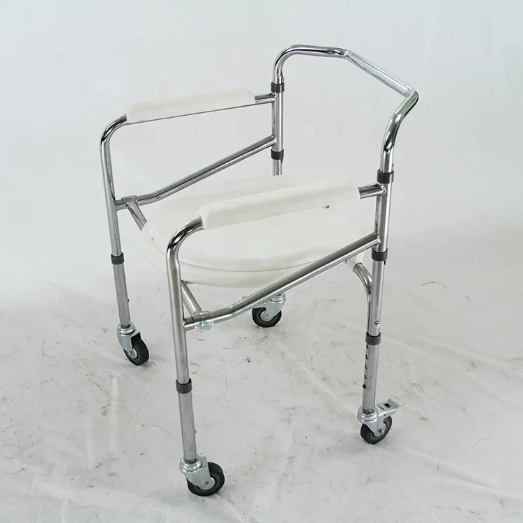 patient toilet chair potty chair adult with castors foldable RJ-C696