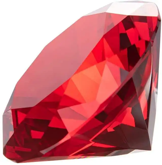Honor of Crystal New Arrival Customized Crystal Glass Red Diamond for Wedding Gift
