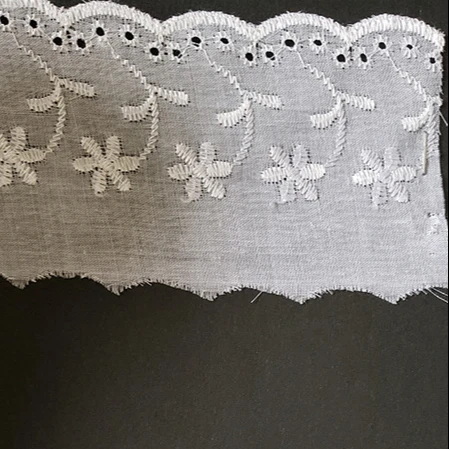 7.5cm embroidery TC lace 3inch lace trim