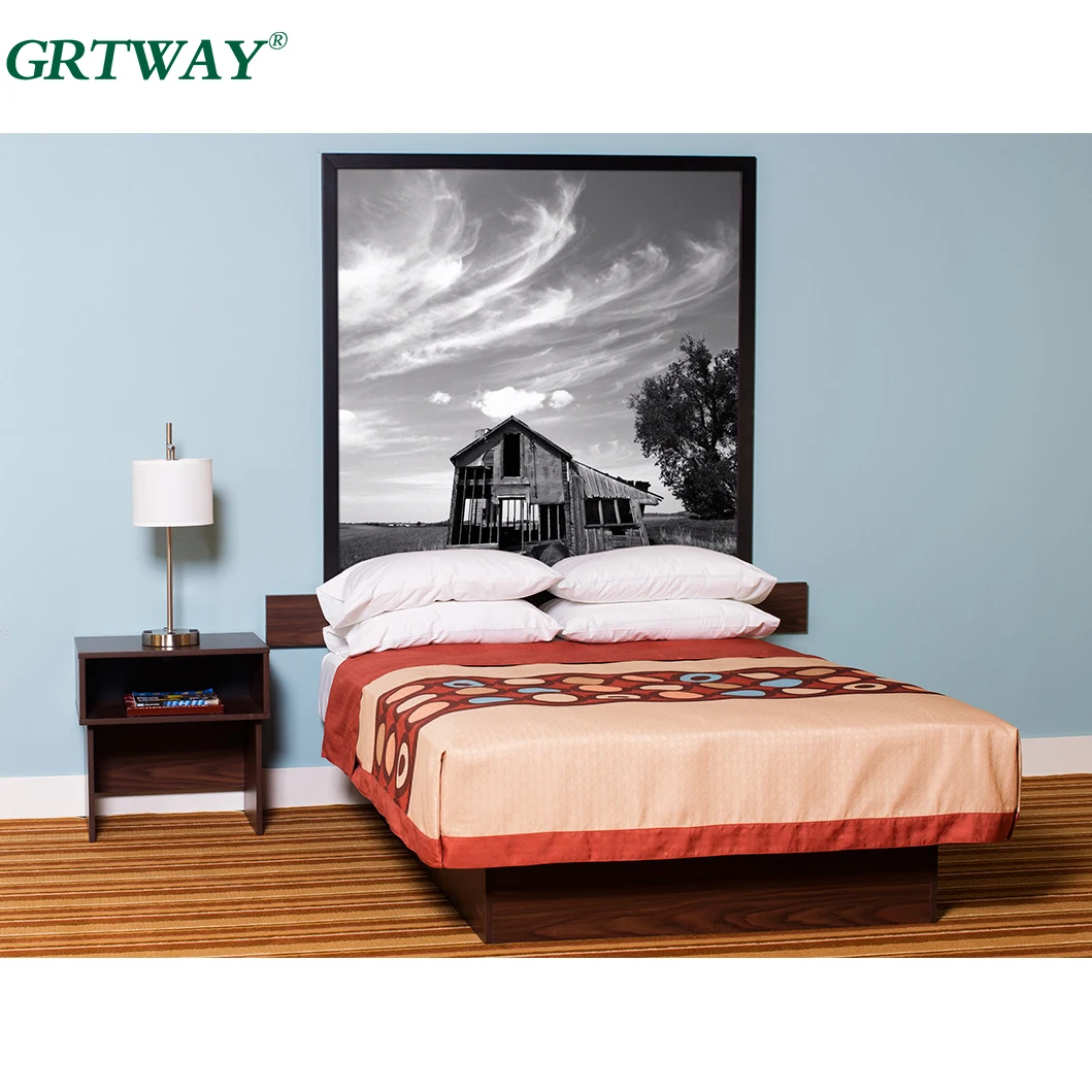 Современный комплект мебели для спальни и гостиницы большого размера, деревянное Дешевое изголовье кровати Super 8, мебель для комнат в отеле