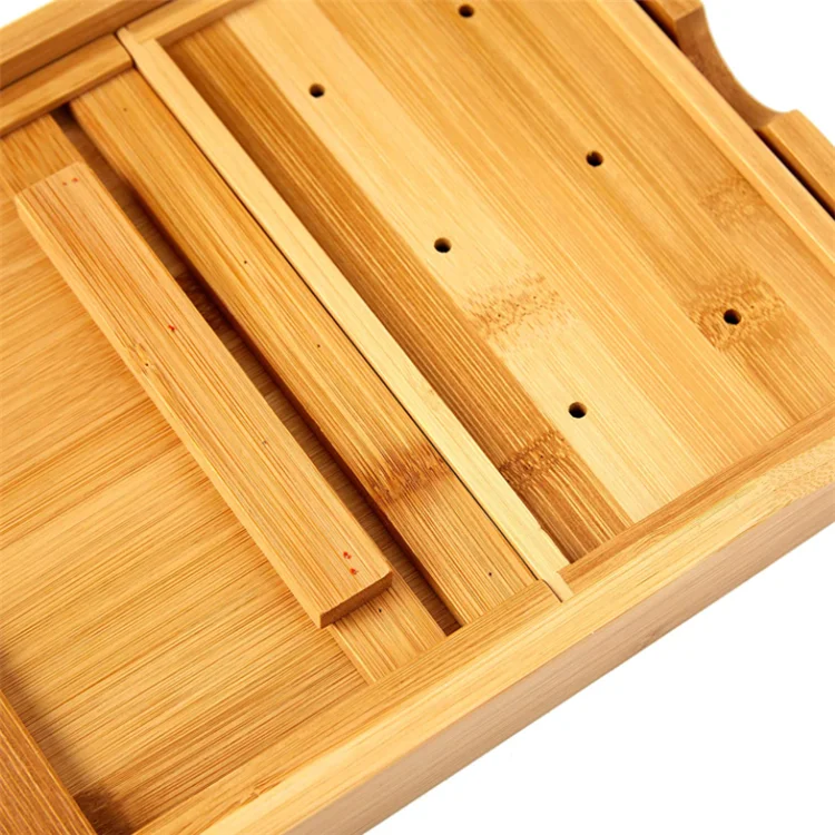 Housewarming Christmas Gift Bathtub Accessories  Bath Caddy Bamboo Bathtub Tray