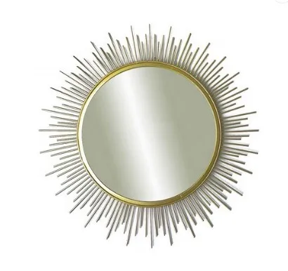 Best sell wall mirror Home Bathroom Bedroom Living Room Wall Decoration Gold metal bath mirror