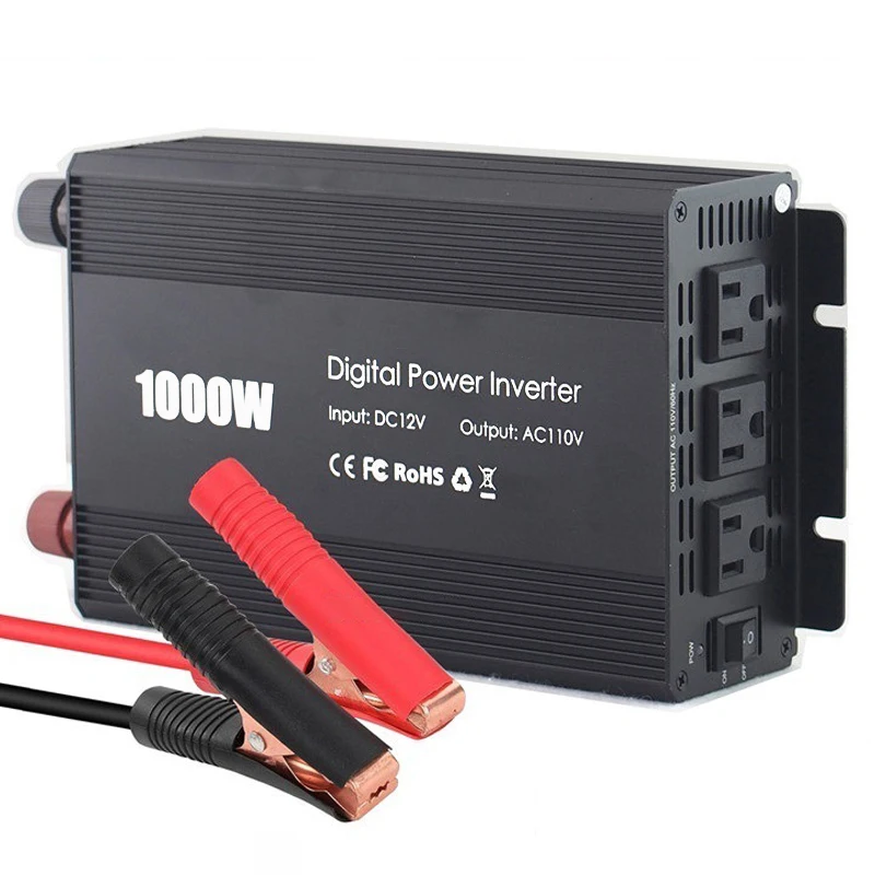 Автомобильный инвертор shenpu, инвертор 12 В в 110 В переменного тока, двойной зарядный порт переменного тока 1000 Вт