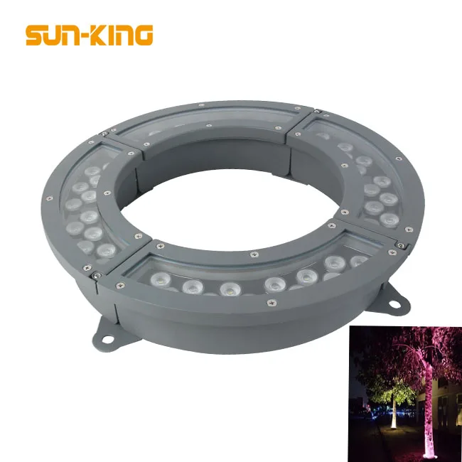 Round decorative green purple 24VDC ip65 hug tree lights 48W 72W 108W 144W 192W 240W 360W palm coconut lamp