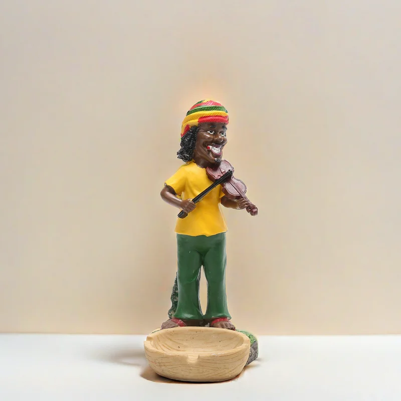 Wholesale Creative Big BOB MARLEY Ashtray Stand Medium Size Rasta Jamaican Epoxy Resin Ashtray