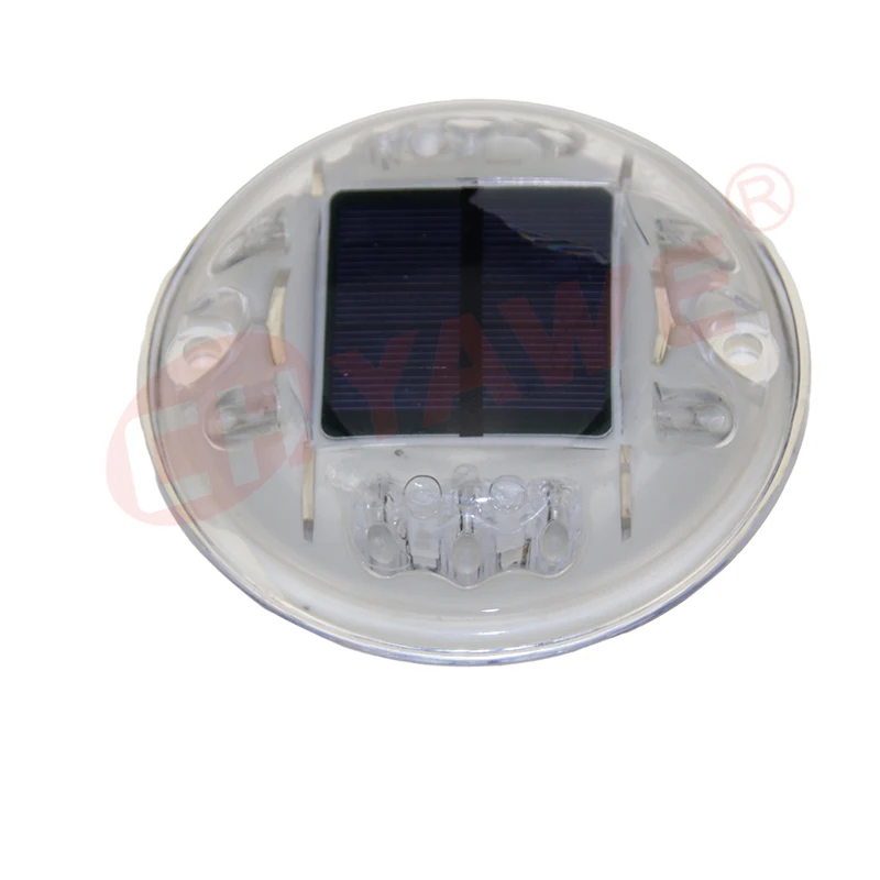 Waterproof Aluminum Solar Road Stud Cat Eye Traffic Warning Reflector Light Outdoor Highway