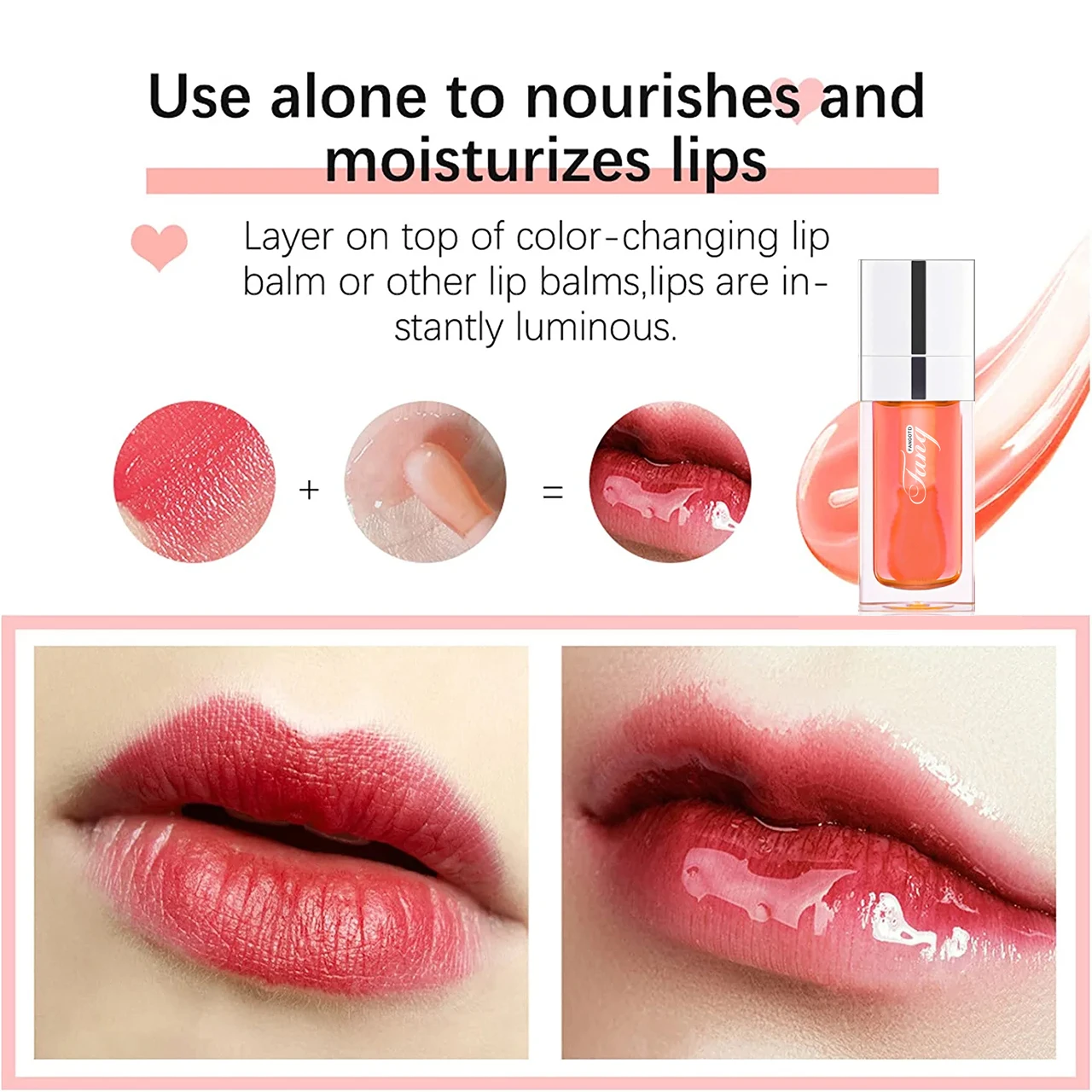 4 Flavors Long Lasting Moisturizing Lip Makeup Lip Care Lip Glow Oil